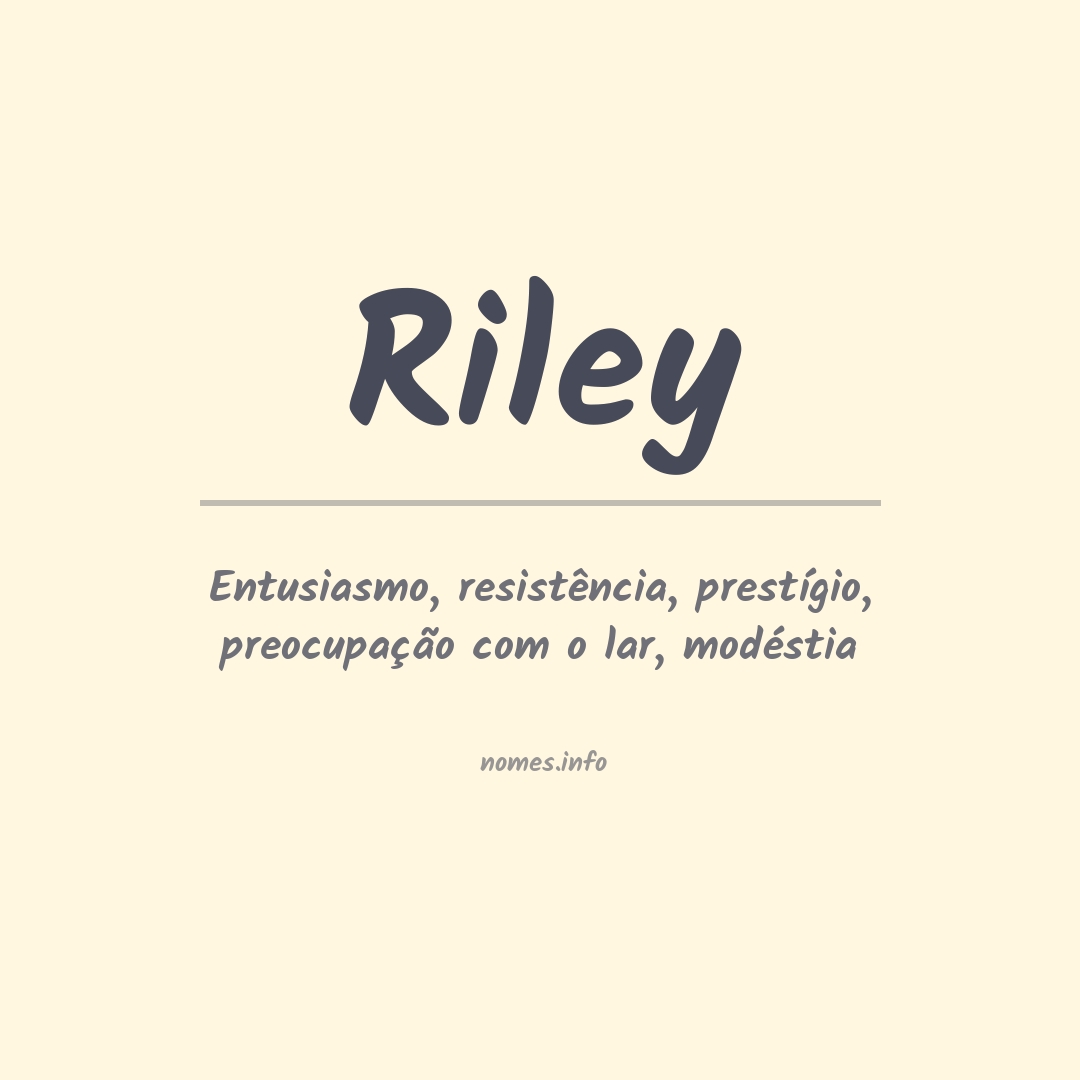 Significado do nome Riley