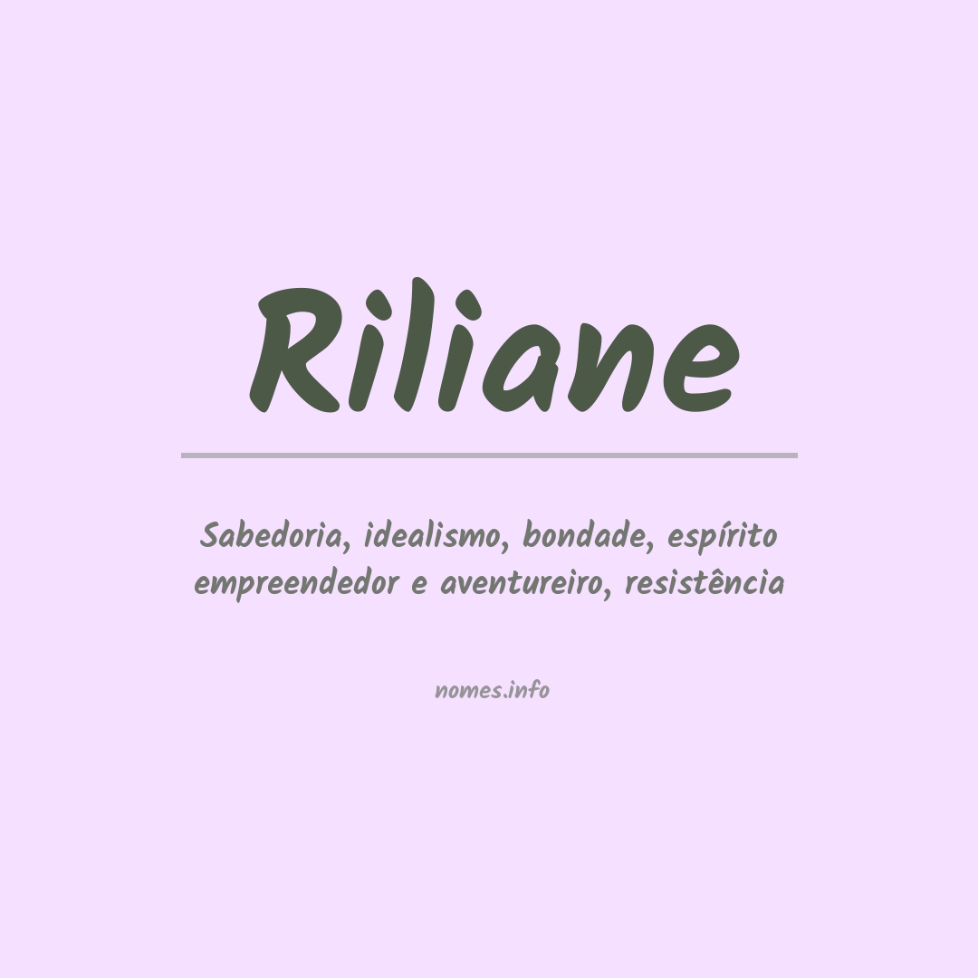 Significado do nome Riliane