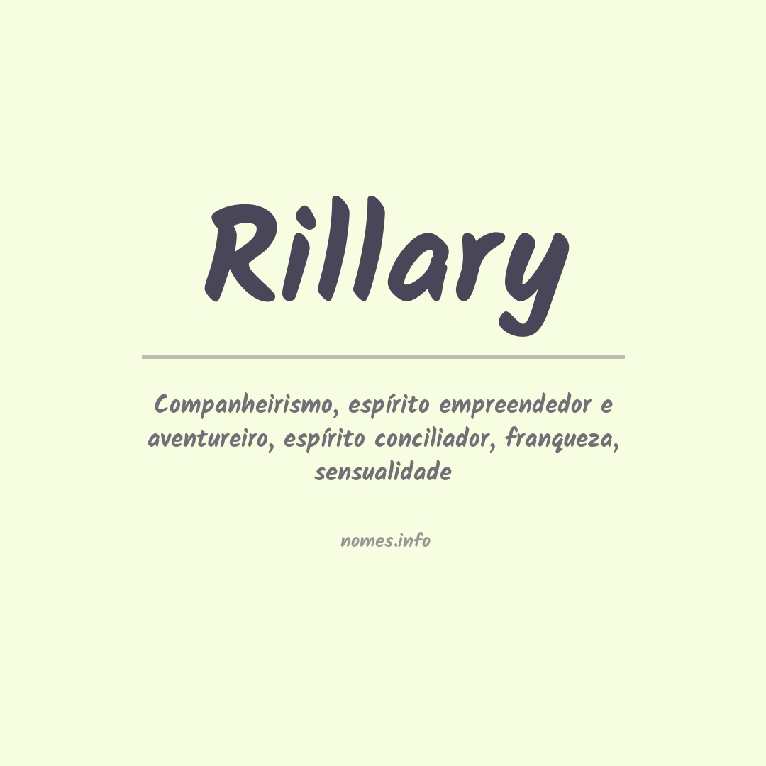 Significado do nome Rillary