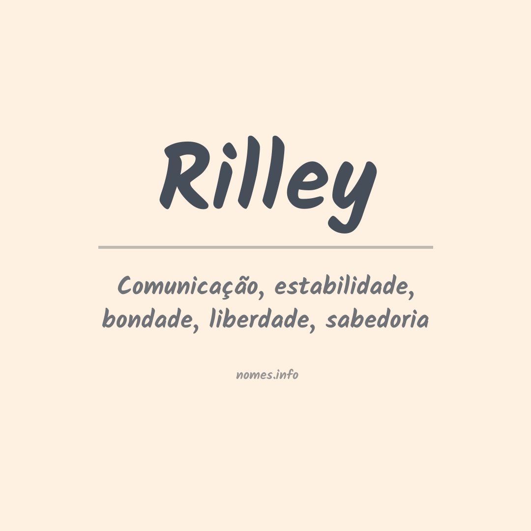 Significado do nome Rilley Significado do nome Rilley