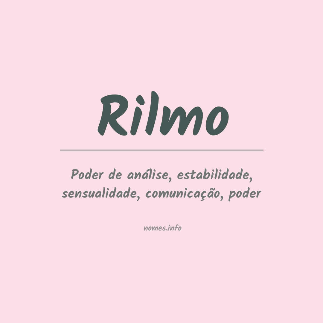 Significado do nome Rilmo