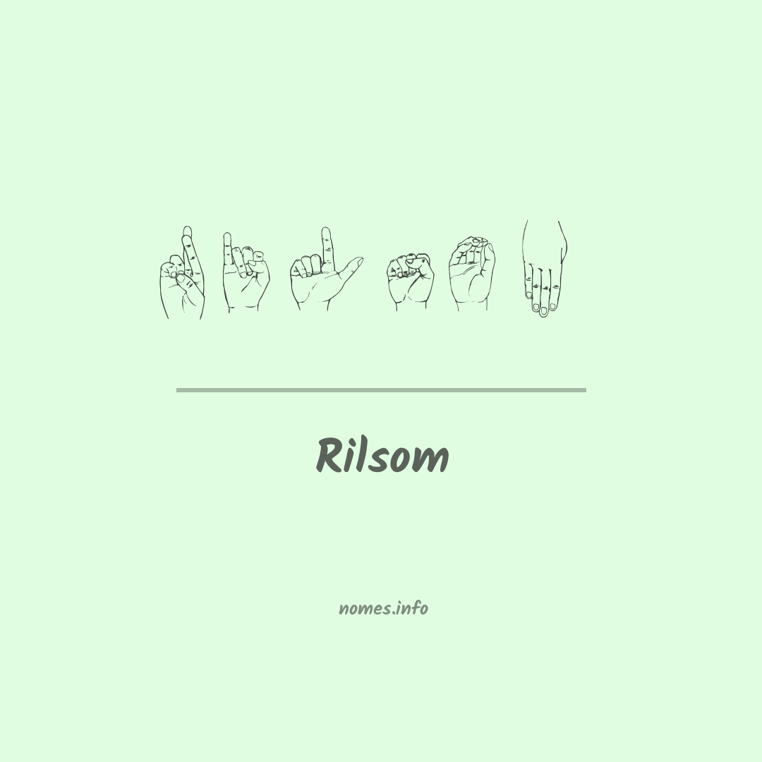Rilsom em Libras