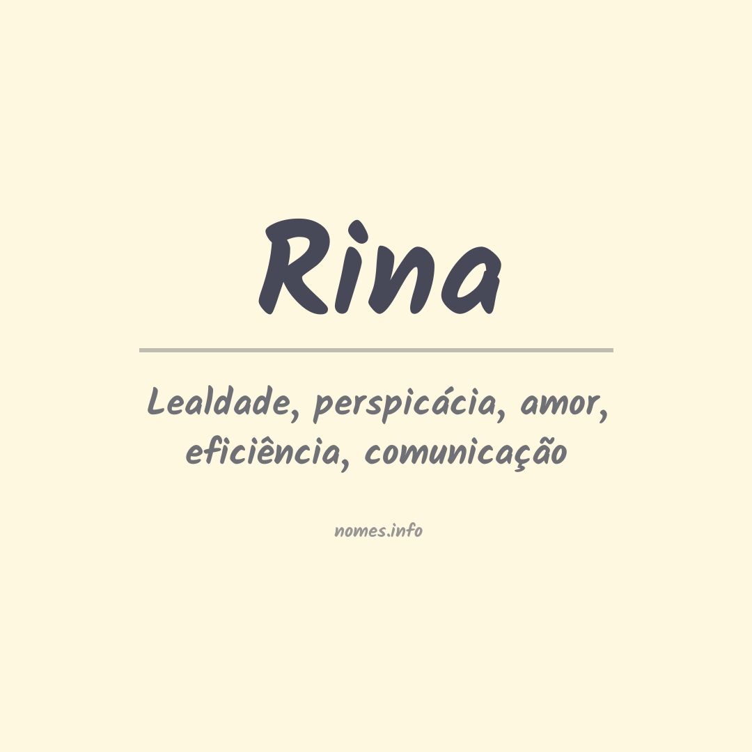 Significado do nome Rina