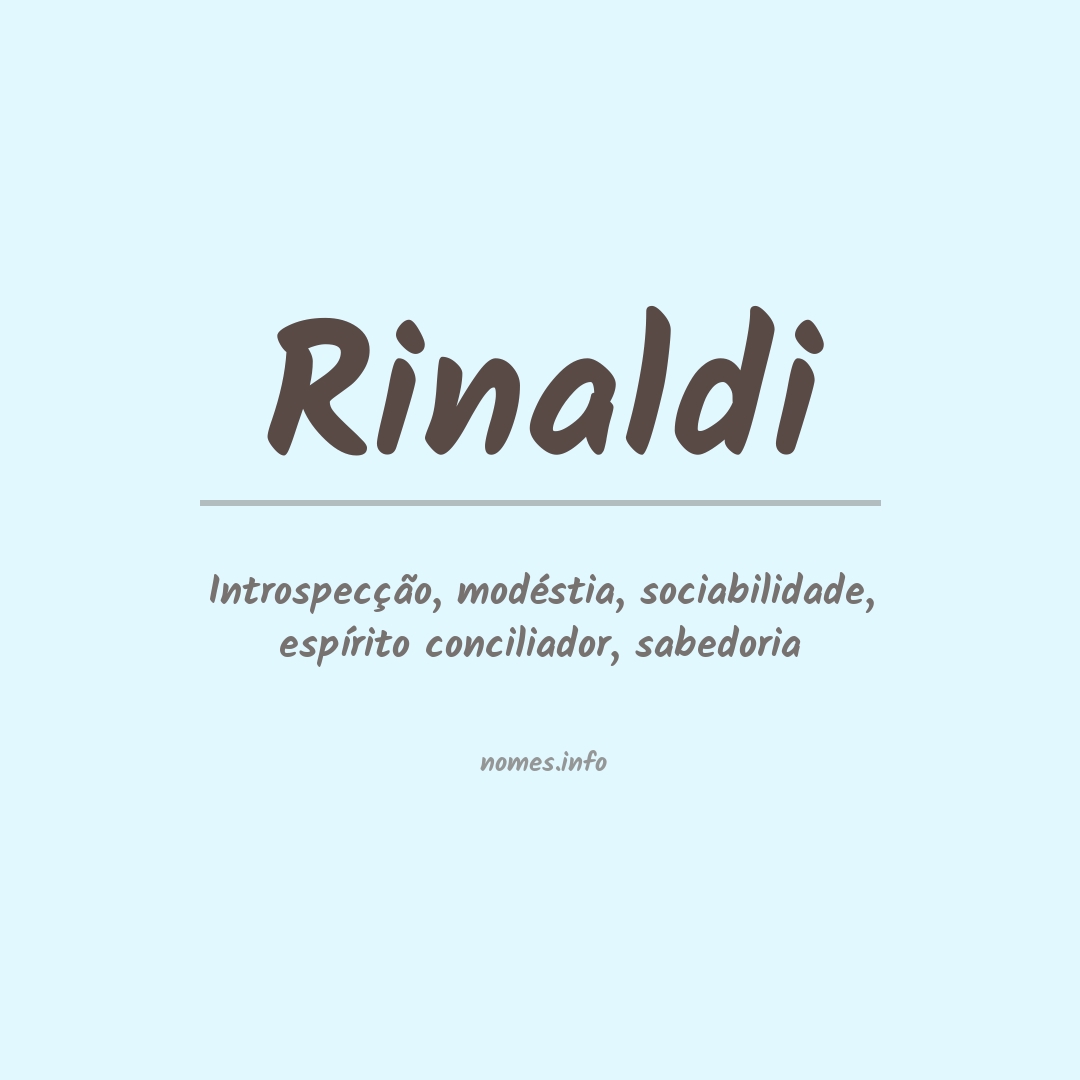 Significado do nome Rinaldi