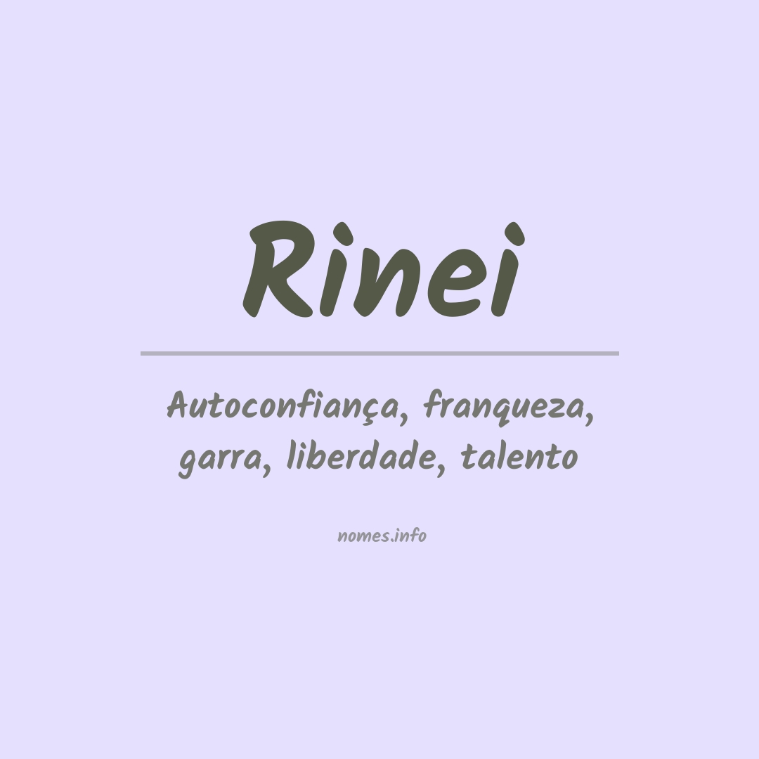 Significado do nome Rinei