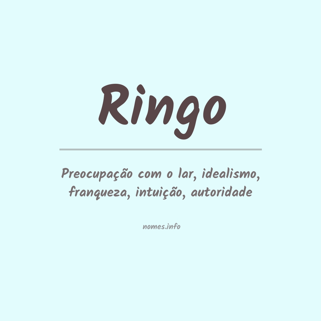 Significado do nome Ringo