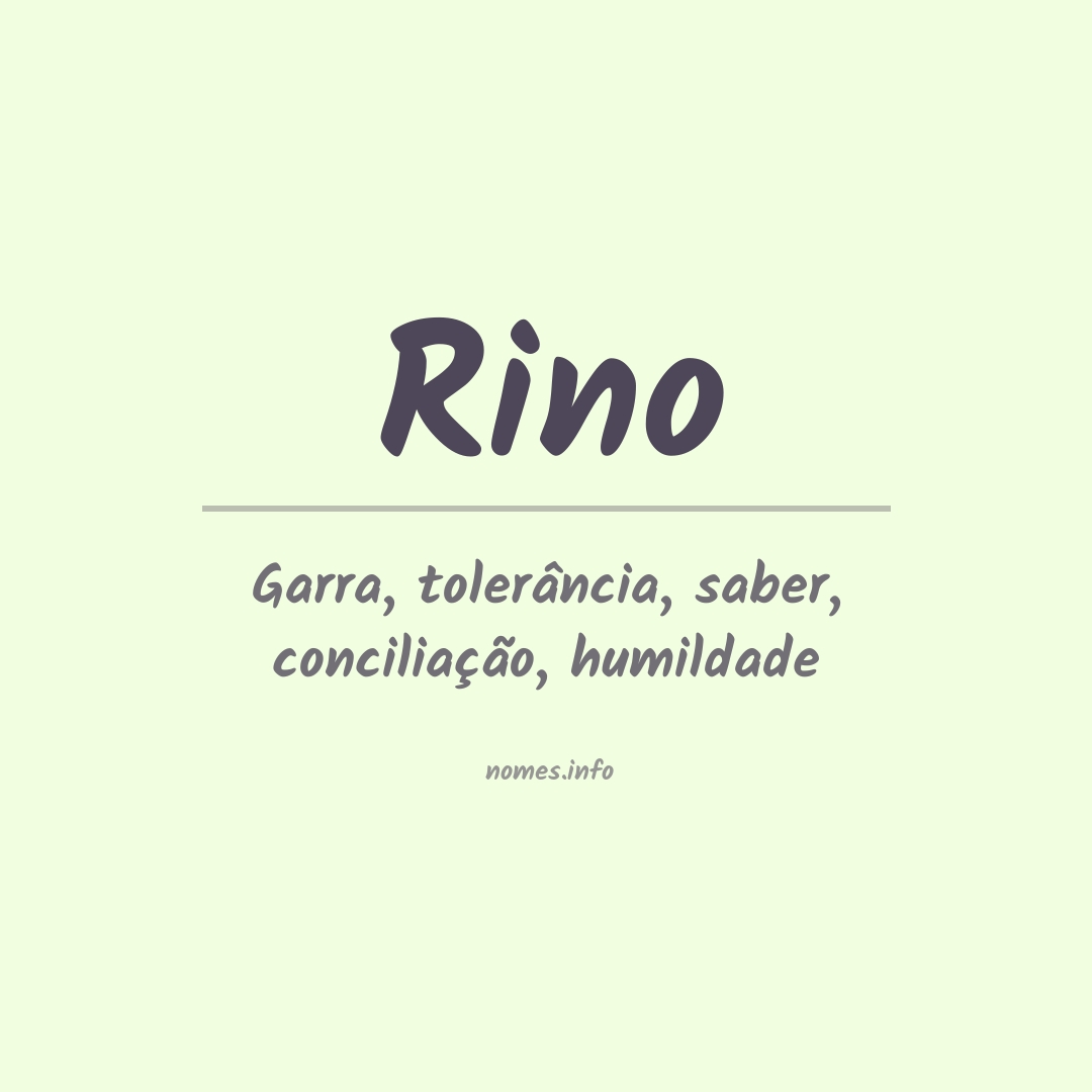 Significado do nome Rino