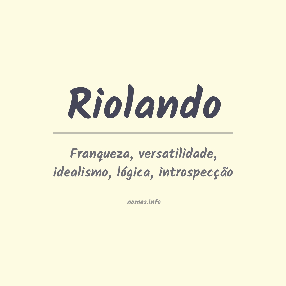 Significado do nome Riolando