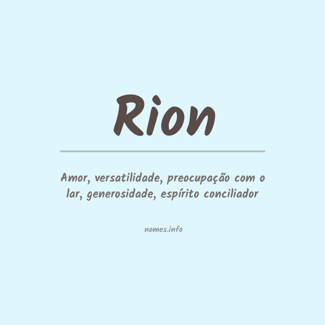 Significado do nome Rion