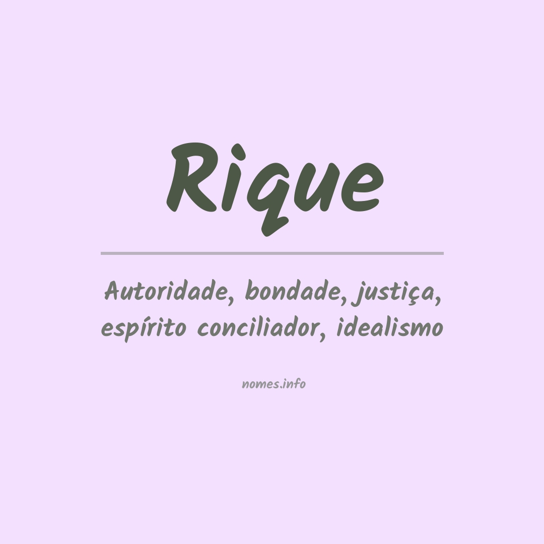 Significado do nome Rique