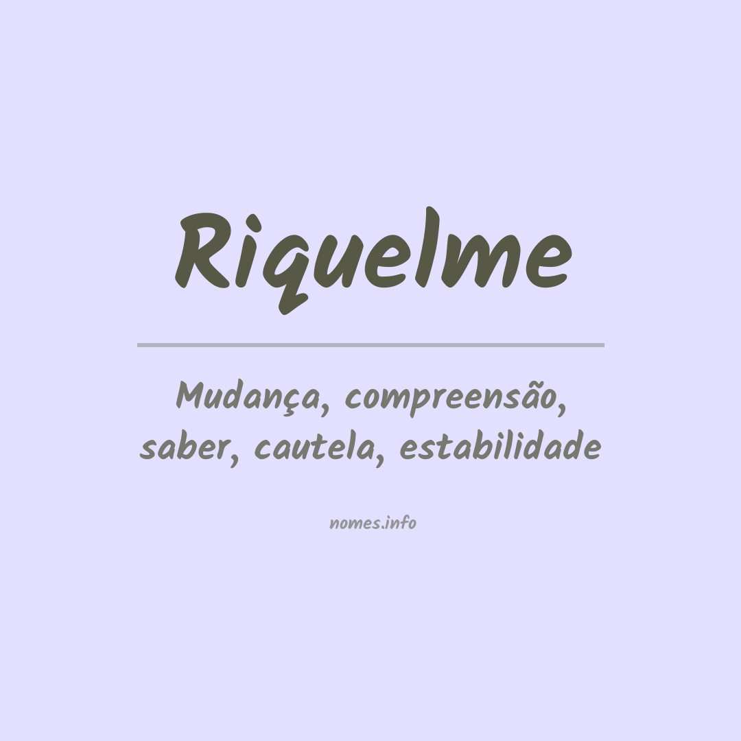 Significado do nome Riquelme