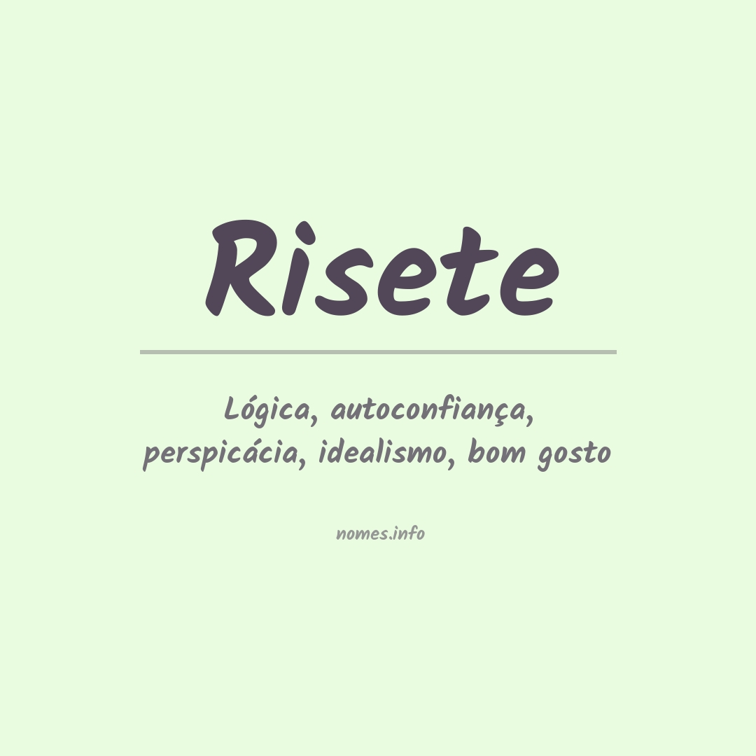 Significado do nome Risete