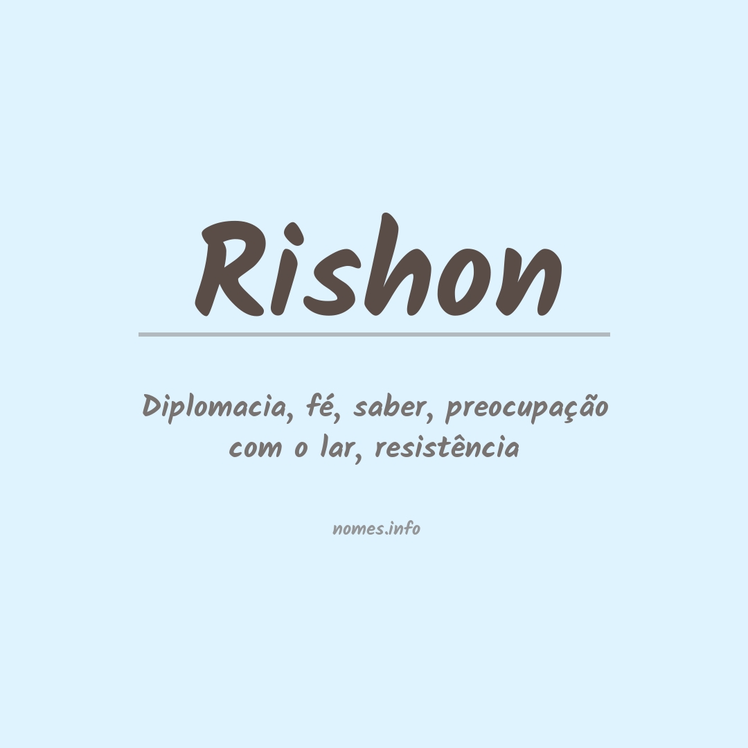 Significado do nome Rishon