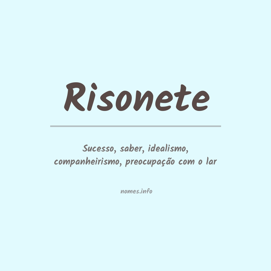 Significado do nome Risonete