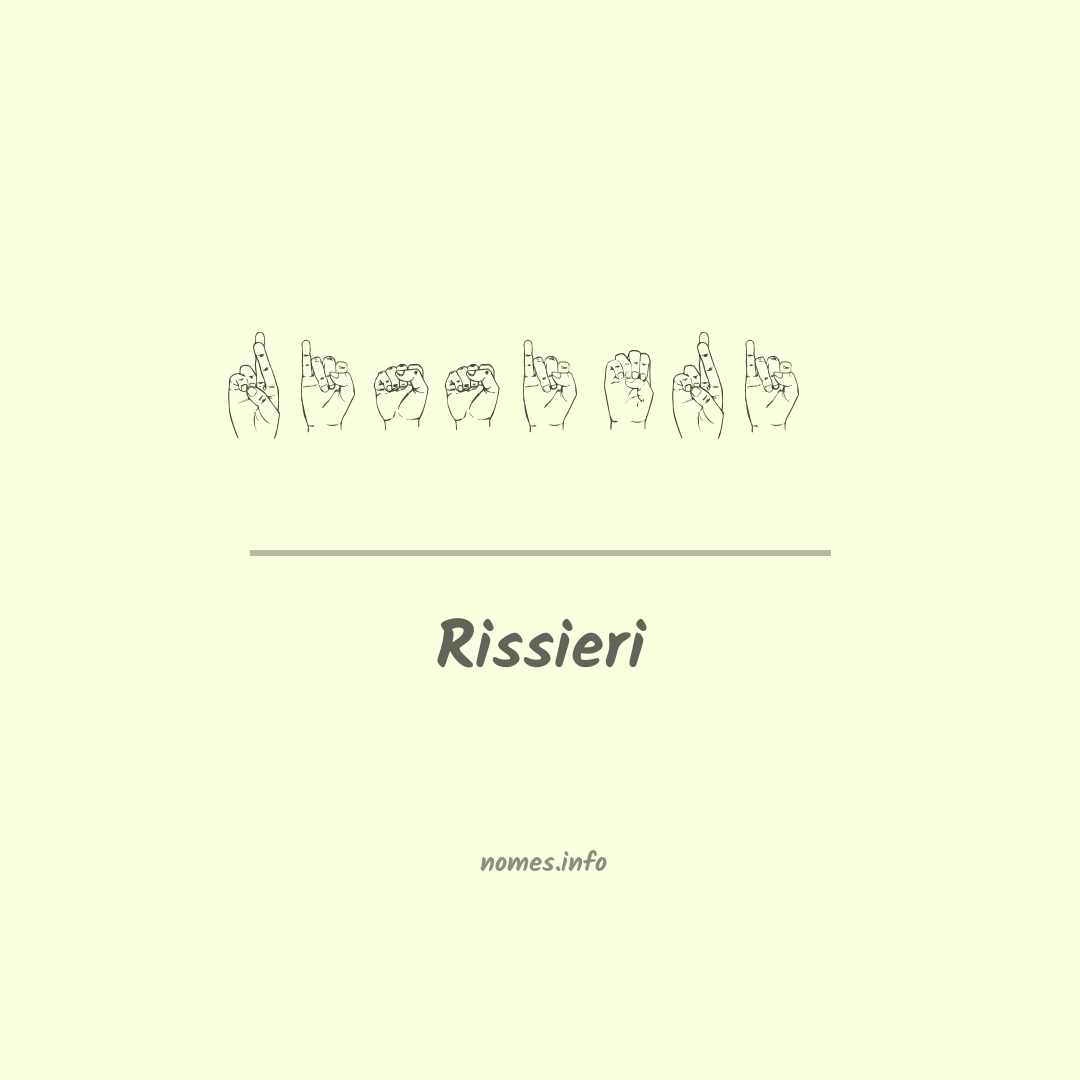 Rissieri em Libras