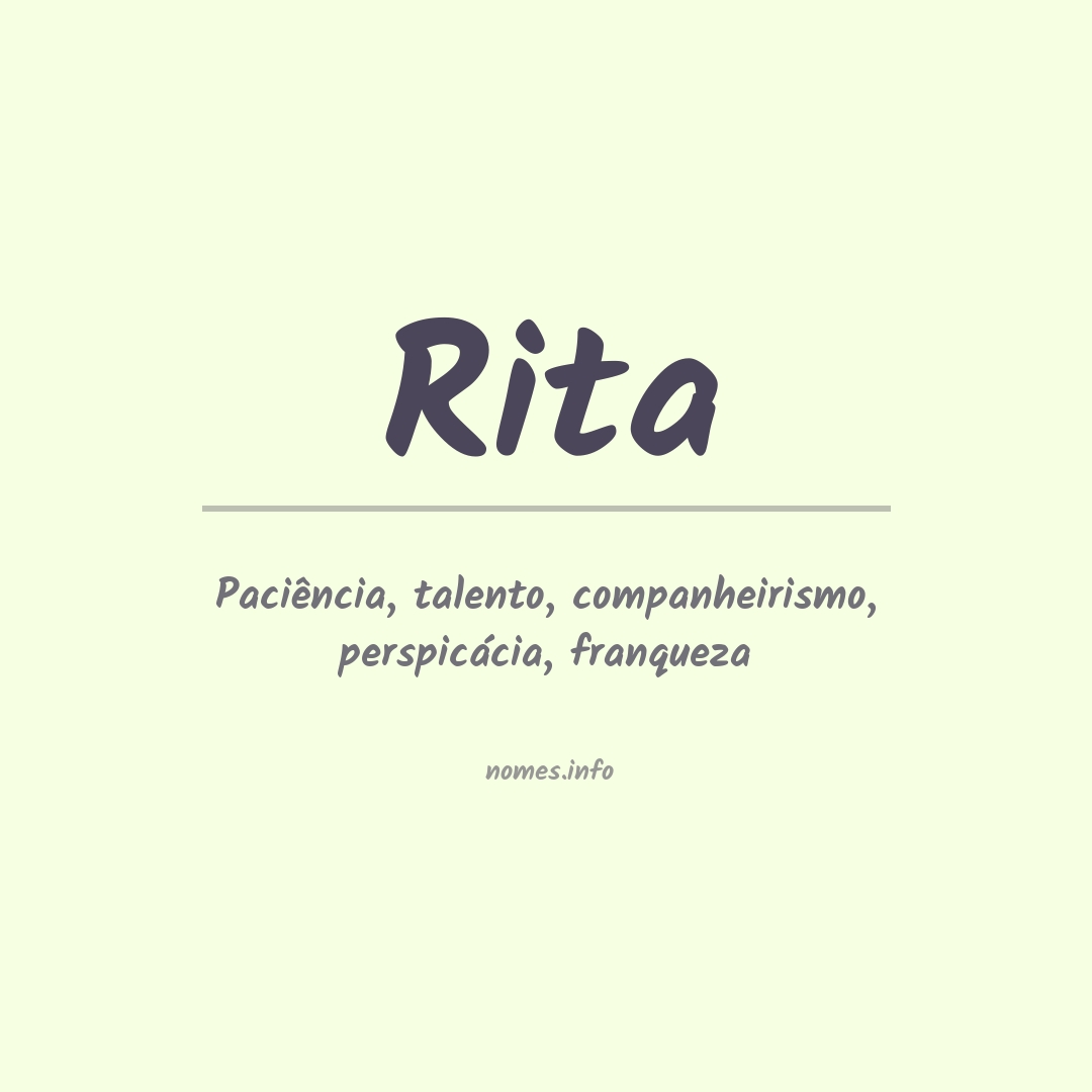 Significado do nome Rita