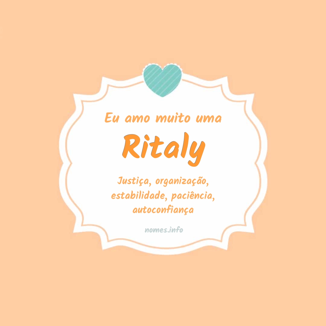 Eu amo muito Ritaly