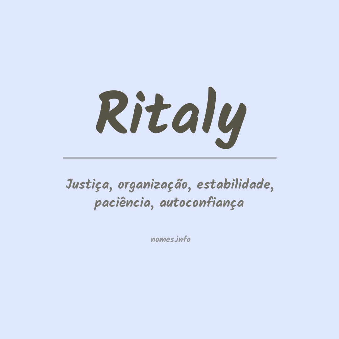 Significado do nome Ritaly