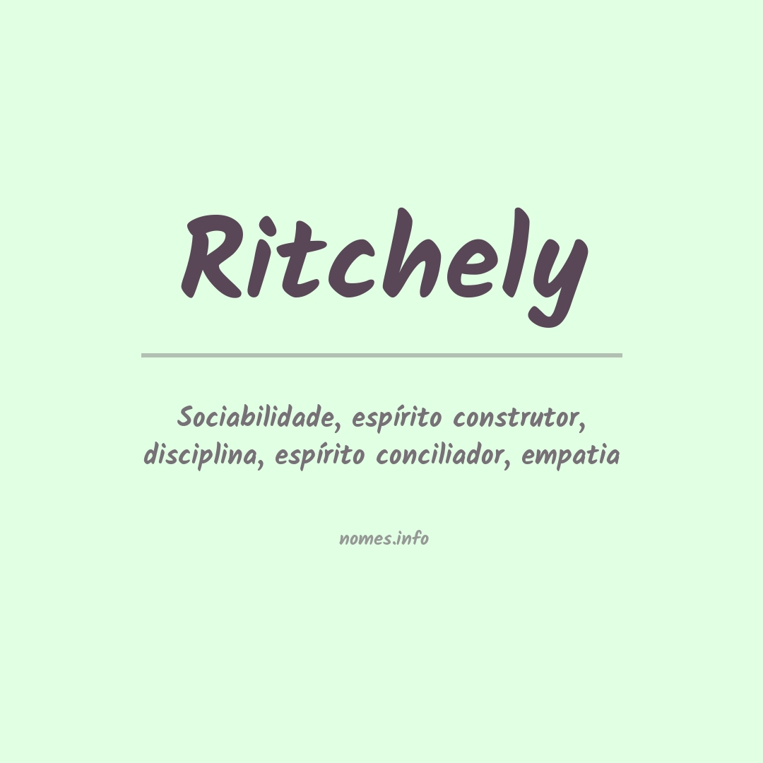 Significado do nome Ritchely