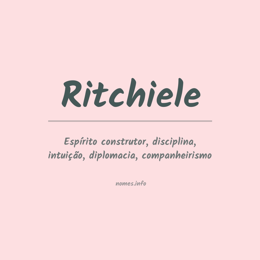 Significado do nome Ritchiele