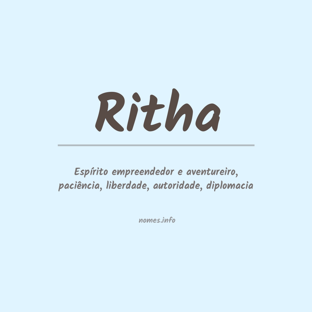 Significado do nome Ritha