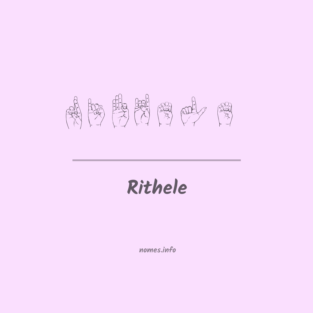Rithele em Libras