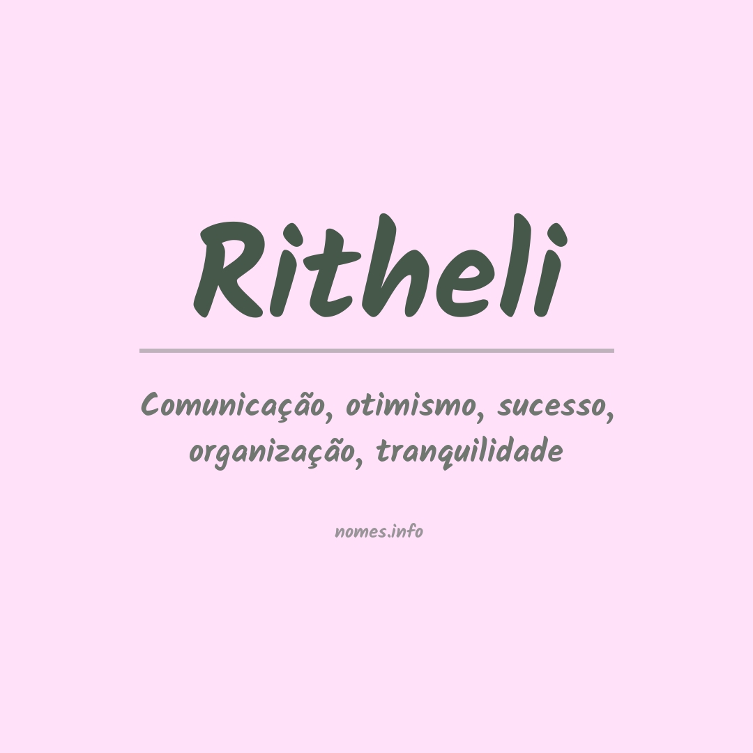 Significado do nome Ritheli