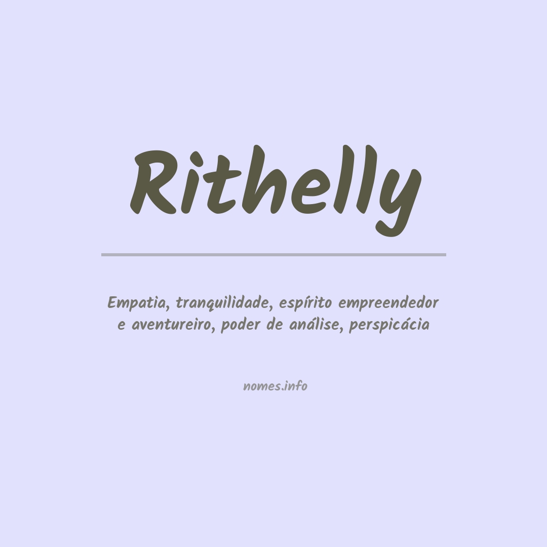 Significado do nome Rithelly