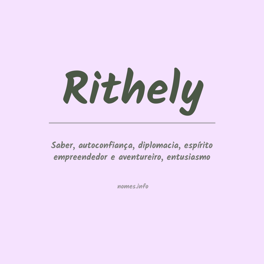 Significado do nome Rithely