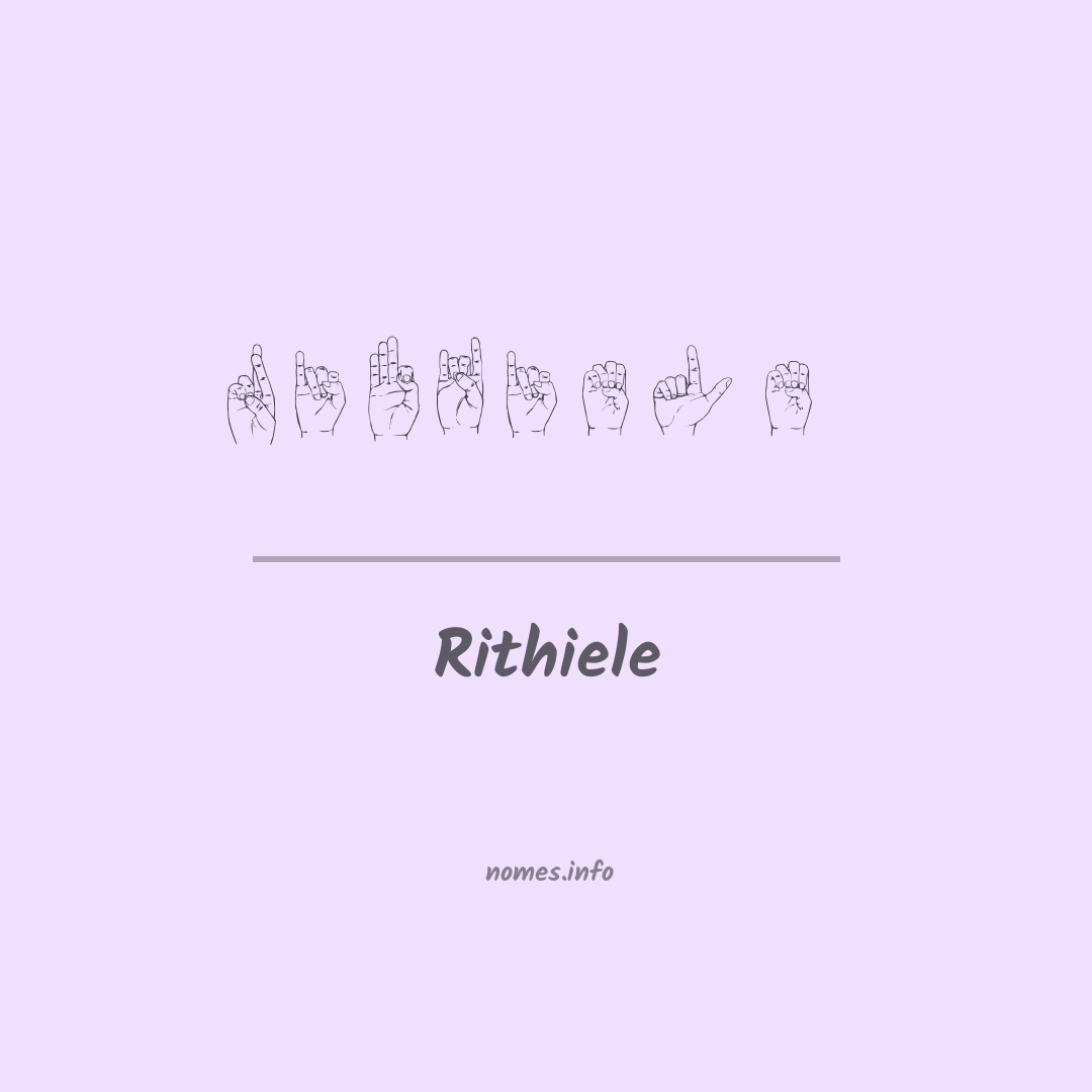 Rithiele em Libras