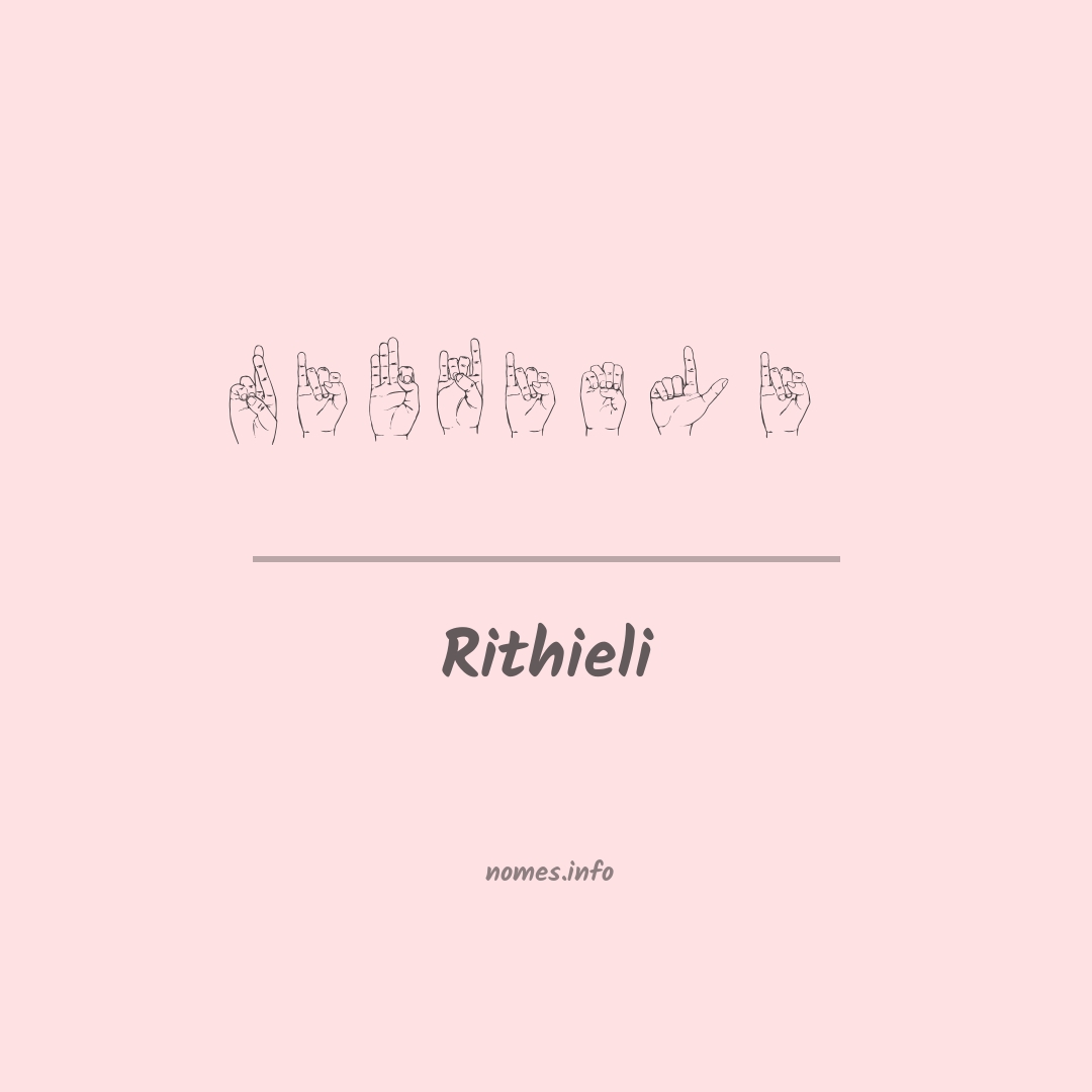 Rithieli em Libras