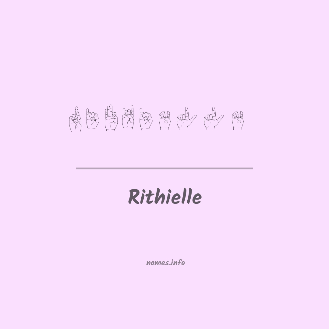 Rithielle em Libras