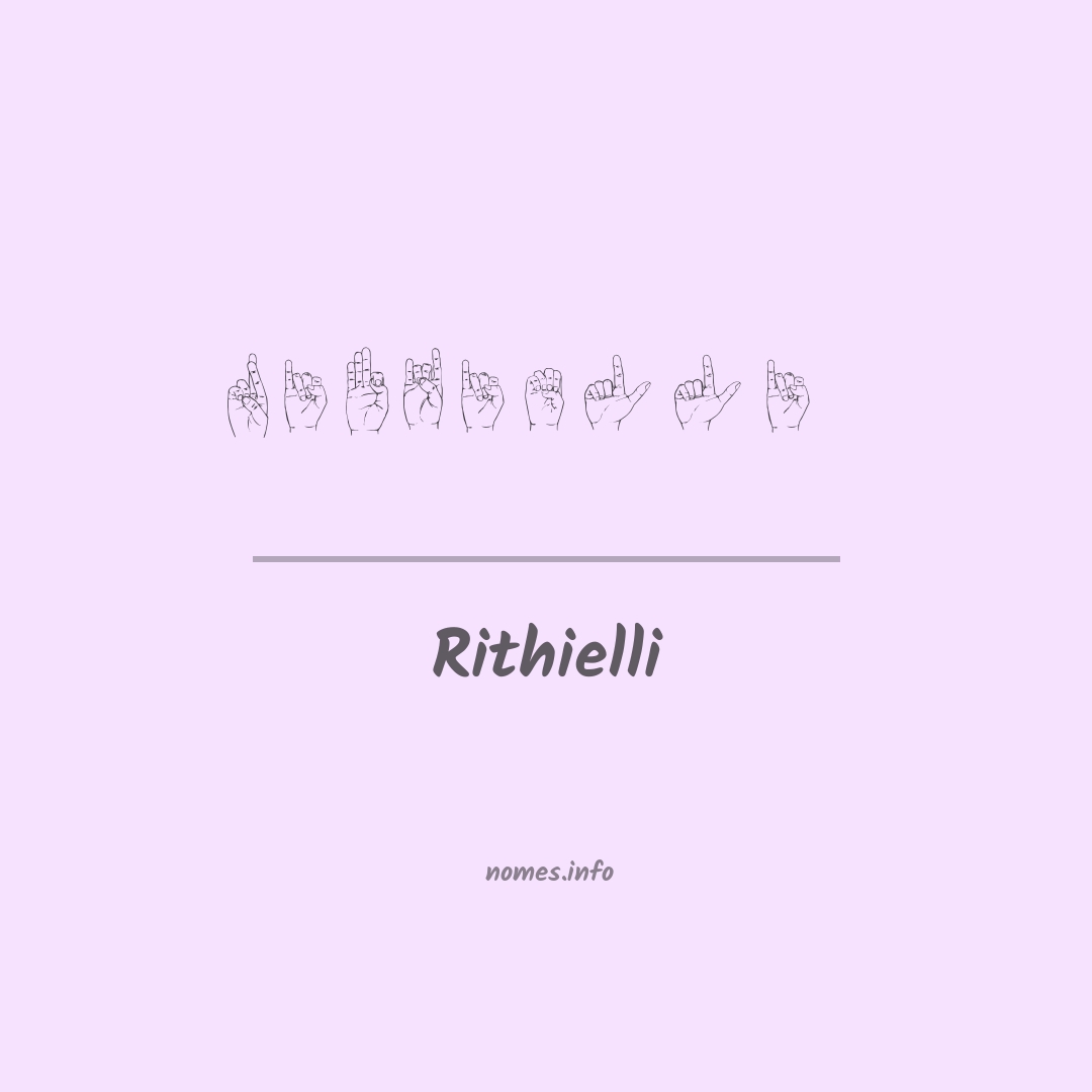 Rithielli em Libras