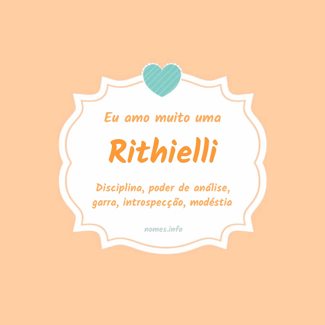 Eu amo muito Rithielli