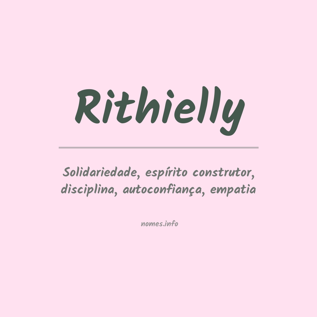Significado do nome Rithielly