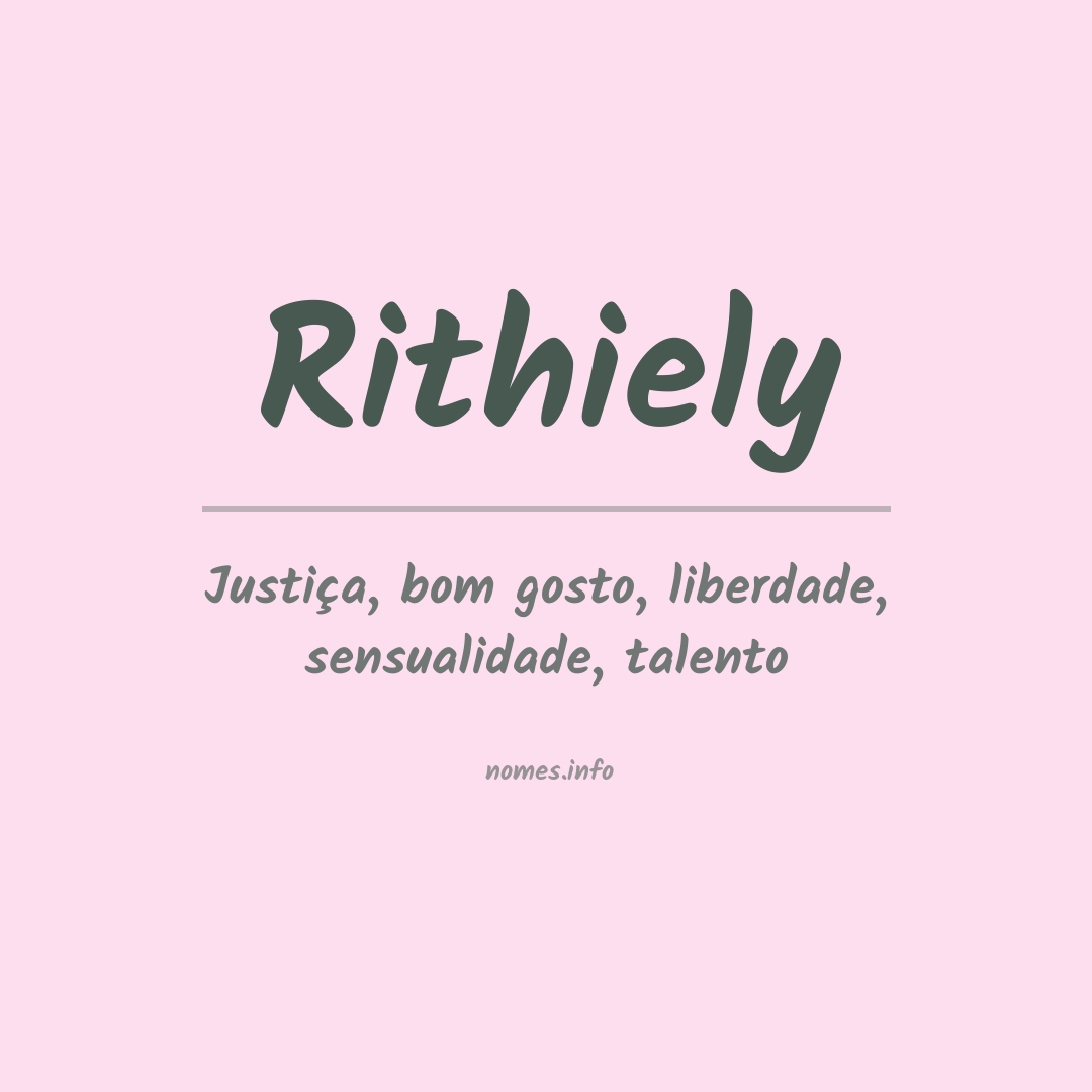 Significado do nome Rithiely