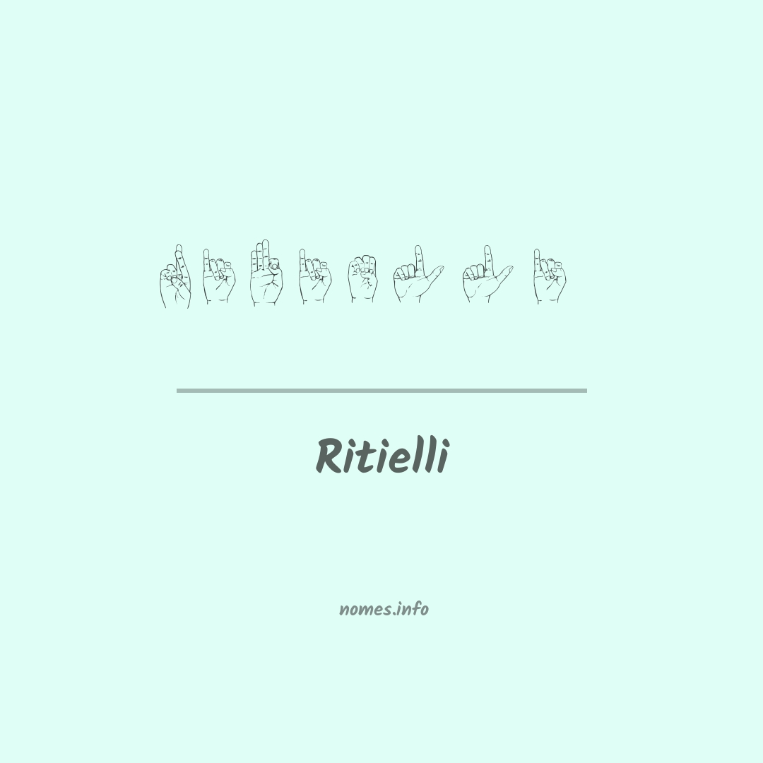 Ritielli em Libras