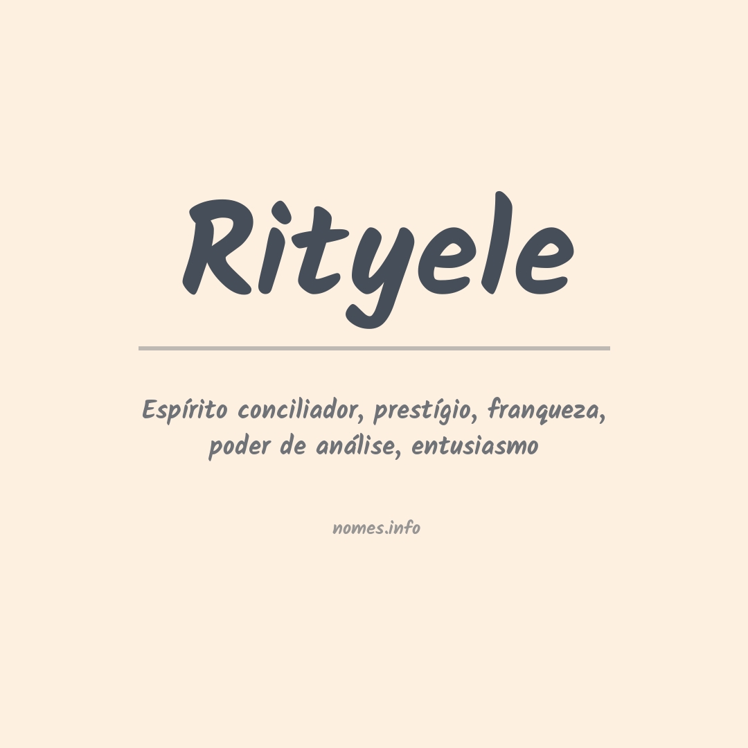 Significado do nome Rityele