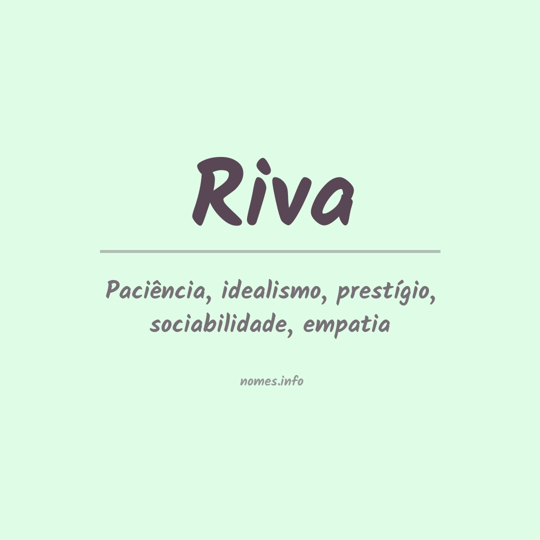 Significado do nome Riva
