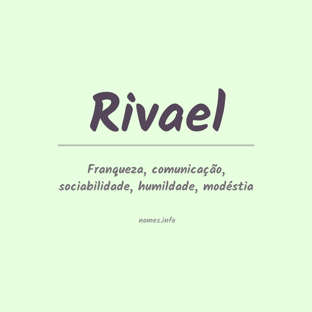 Significado do nome Rivael
