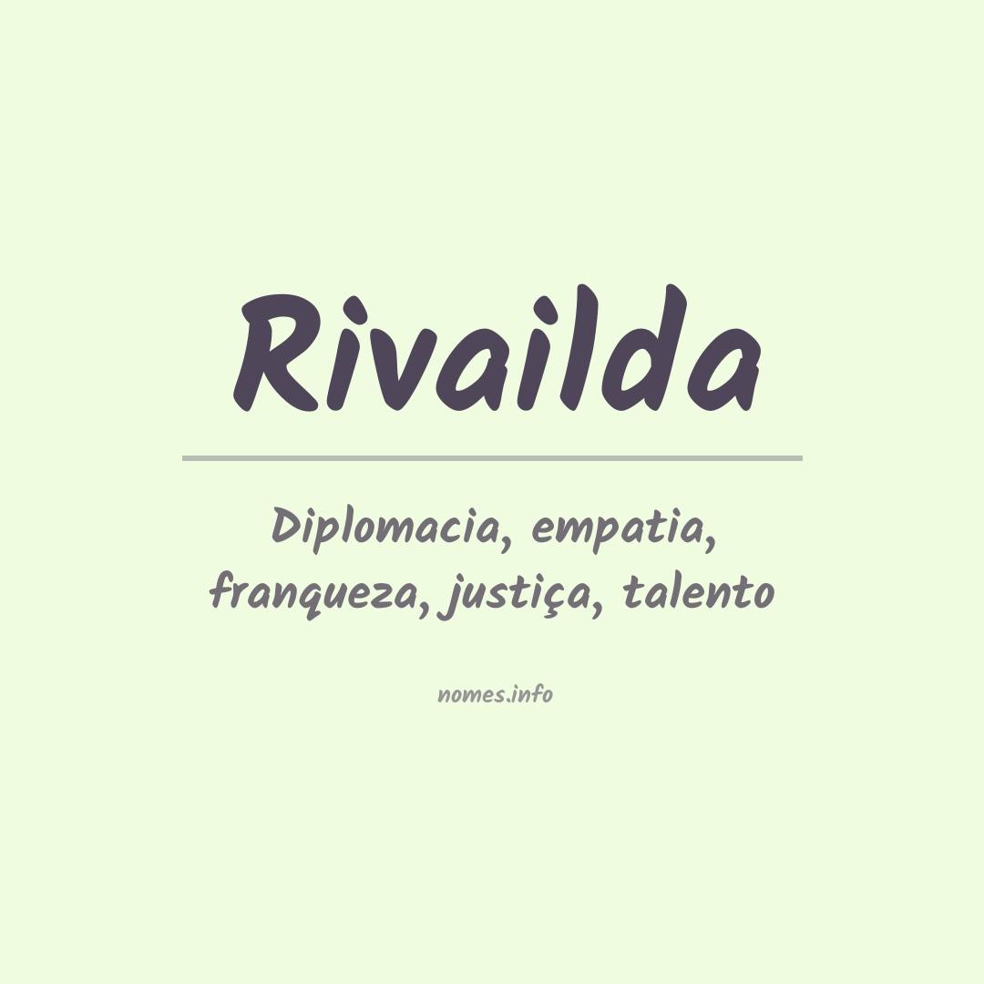 Significado do nome Rivailda