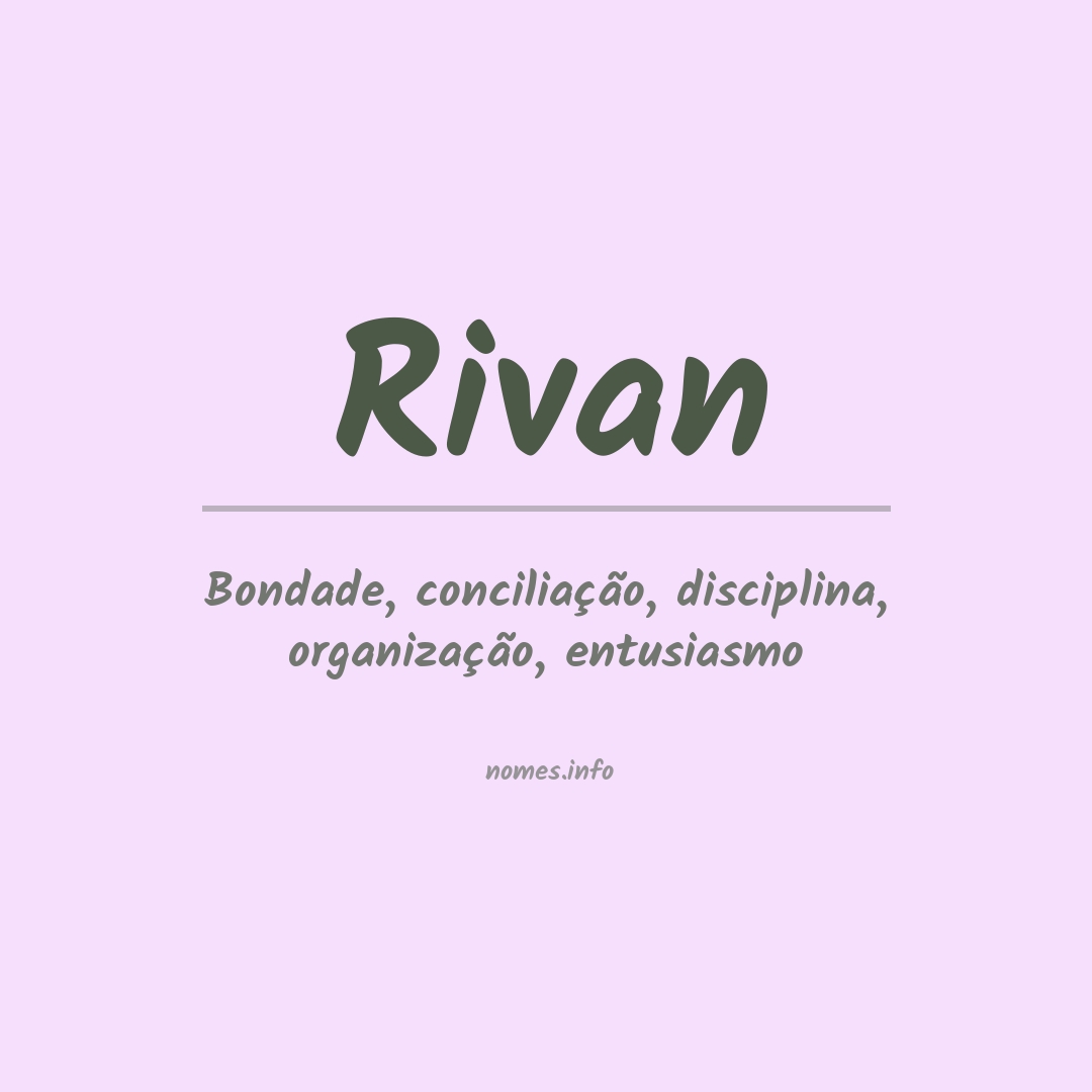 Significado do nome Rivan
