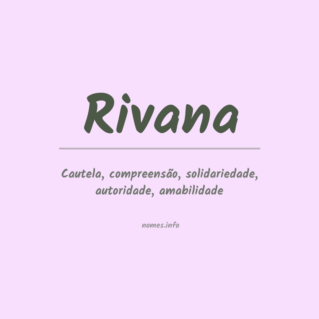 Significado do nome Rivana