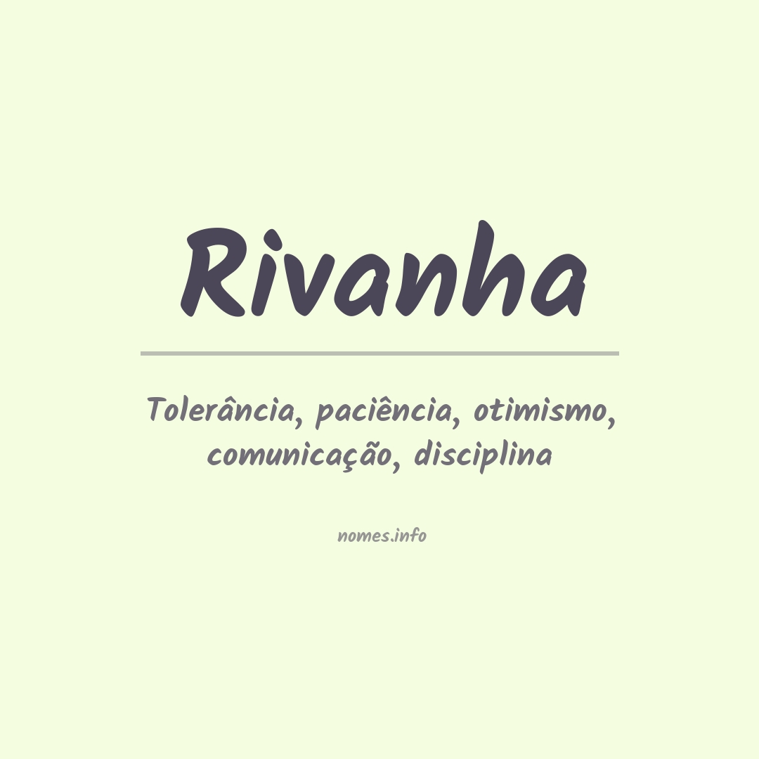 Significado do nome Rivanha