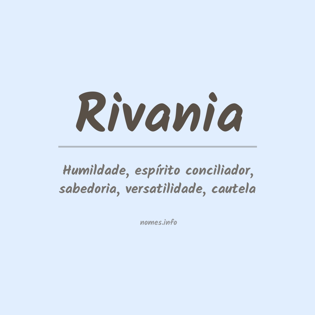 Significado do nome Rivania