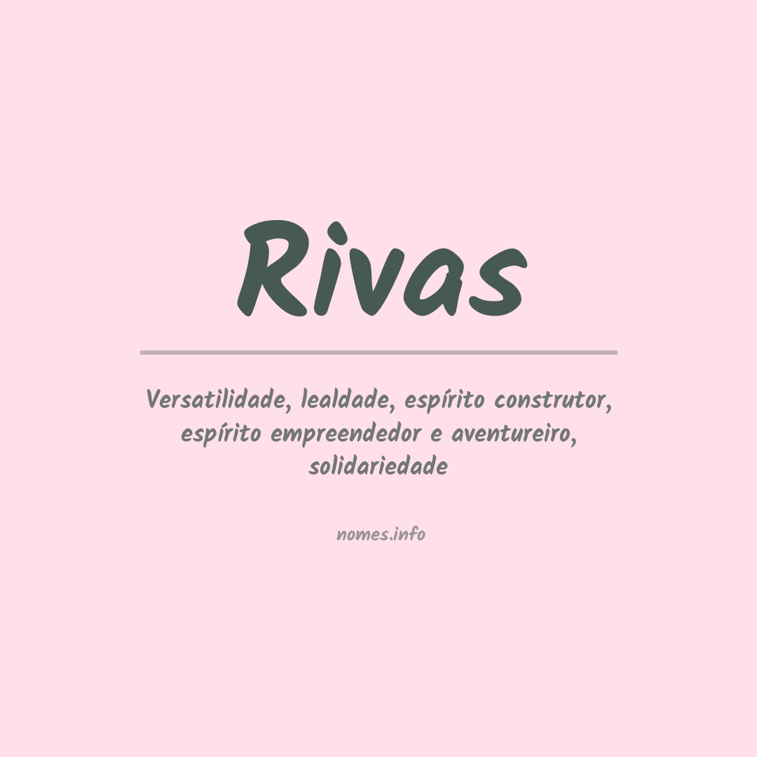 Significado do nome Rivas