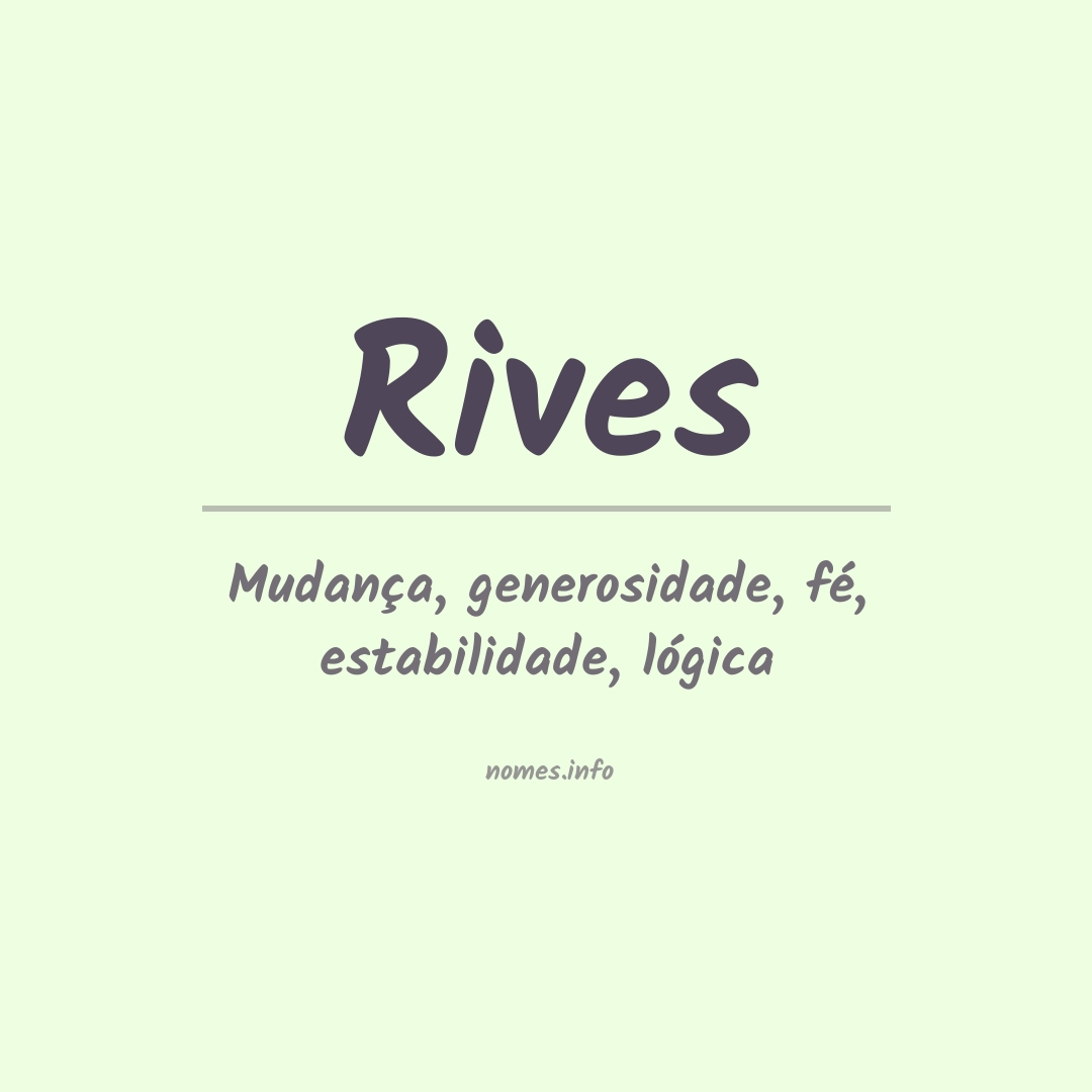 Significado do nome Rives