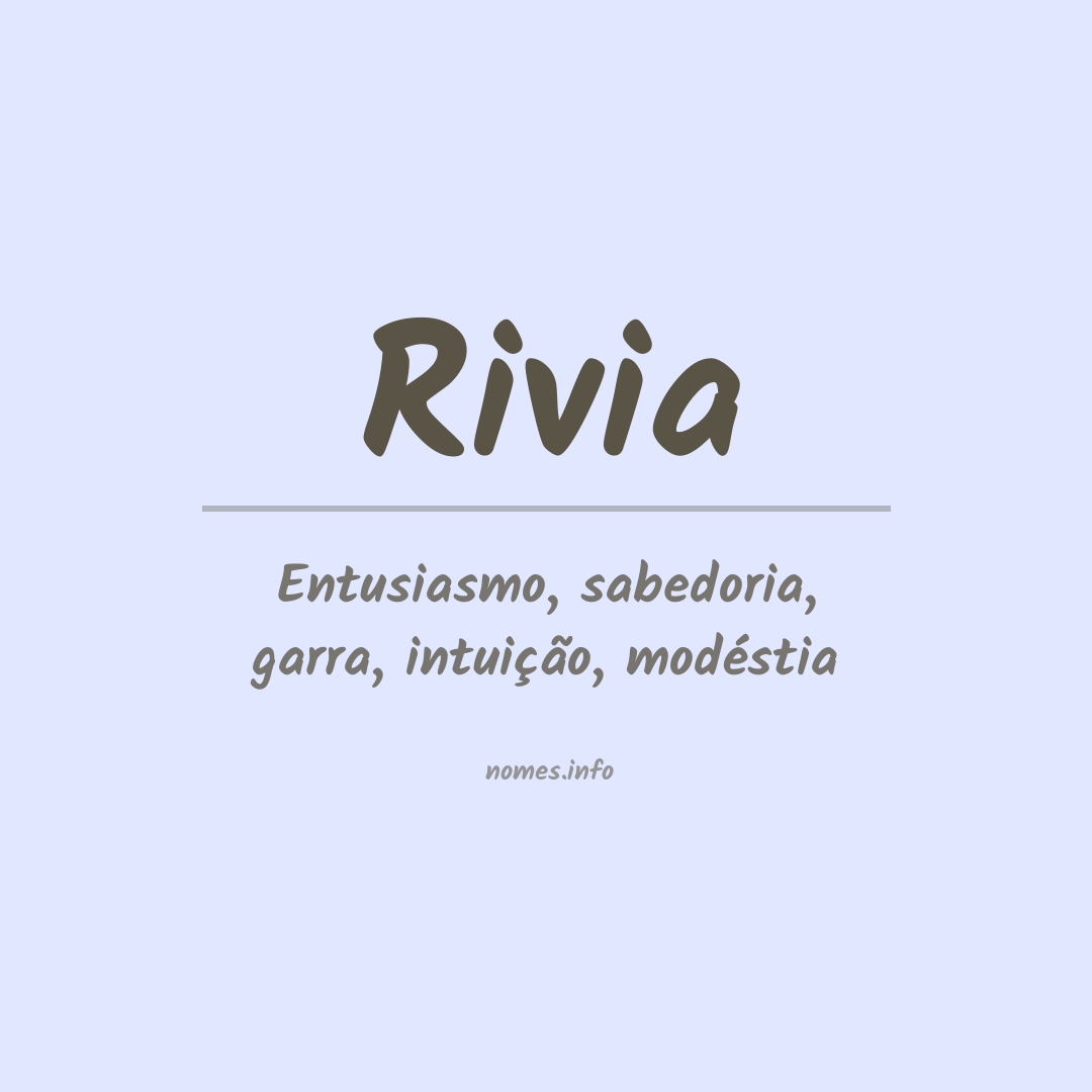 Significado do nome Rivia