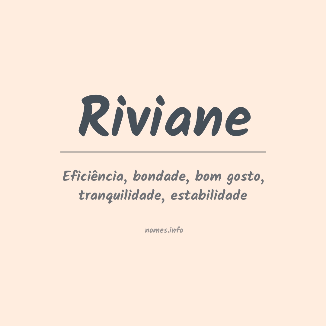 Significado do nome Riviane