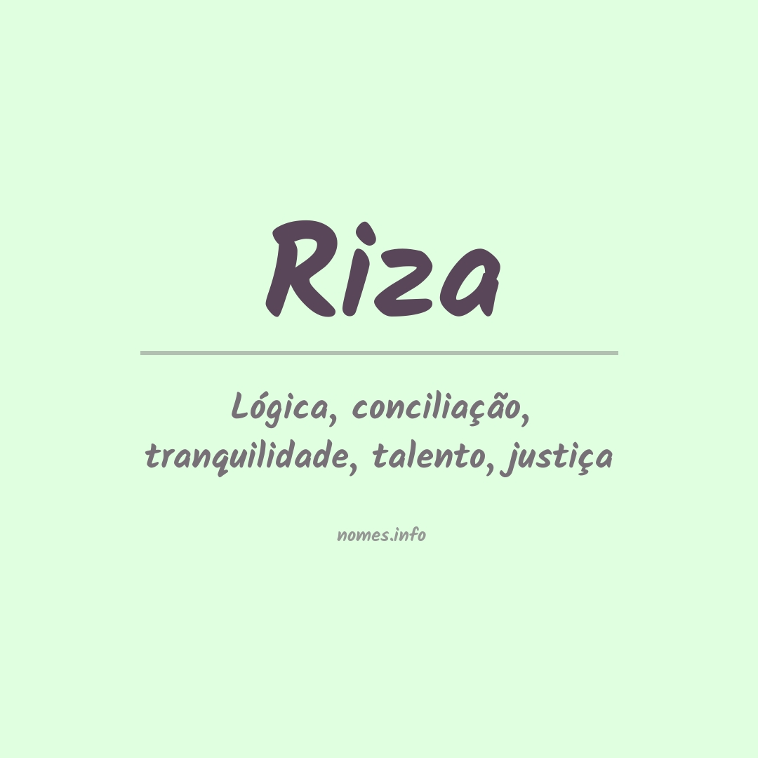 Significado do nome Riza